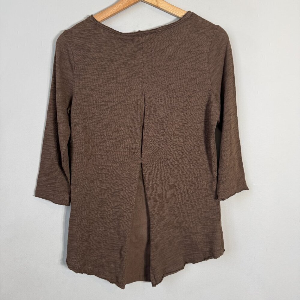 Harley-Davidson Studded Logo Split Back Knit Top Womens XS Brown Biker Retro NWT - Picture 8 of 13